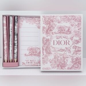 Christian Dior Mini Memo Notepad and Colored Pencil Set - Toile de Juoy GWP